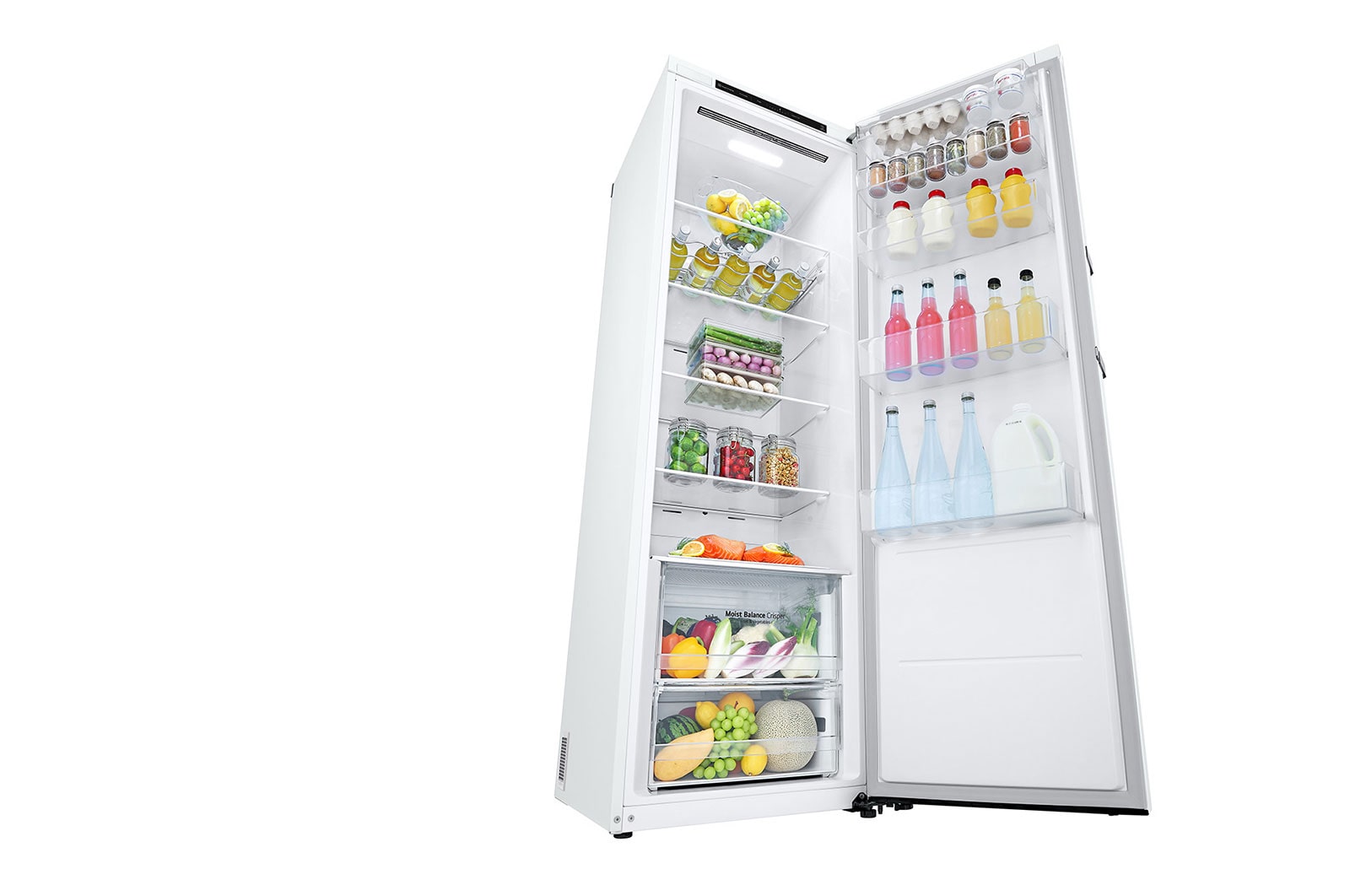 LG 386L Fritstående køleskab (Hvid) - Energiklasse E, Door Cooling™, LINEARCooling™, Moist Balance Crisper™, GLT51SWGSZ