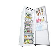 LG 386L Fritstående køleskab (Hvid) - Energiklasse C, DoorCooling™, LINEARCooling™, FRESHBalancer™, Smart Diagnosis™ , GLT71SWCSX
