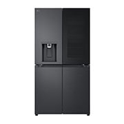 LG 638L InstaView French Door (Essence Black) - Energiklasse E, Vand-/isdispenser med vandtilkobling, Smart Diagnosis™ med Wi-Fi, GMG960EVJE