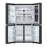 LG 638L InstaView French Door (Essence Black) - Energiklasse E, Vand-/isdispenser med vandtilkobling, Smart Diagnosis™ med Wi-Fi, GMG960EVJE