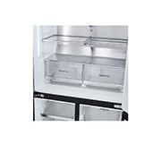 LG 638L InstaView French Door (Essence Black) - Energiklasse E, Vand-/isdispenser med vandtilkobling, Smart Diagnosis™ med Wi-Fi, GMG960EVJE