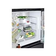 LG 638L InstaView French Door (Essence Black) - Energiklasse E, Vand-/isdispenser med vandtilkobling, Smart Diagnosis™ med Wi-Fi, GMG960EVJE