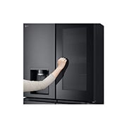 LG 638L InstaView French Door (Essence Black) - Energiklasse E, Vand-/isdispenser med vandtilkobling, Smart Diagnosis™ med Wi-Fi, GMG960EVJE