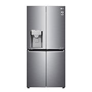 Visning forfra af 508L Door in Door French Door (Shiny Steel) - Energiklasse F, Vand-/isdispenser med vandtilkobling og Smart Diagnosis™ med Wi-Fi GMJ844PZKV