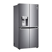 LG 508L Door in Door French Door (Shiny Steel) - Energiklasse F, Vand-/isdispenser med vandtilkobling og Smart Diagnosis™ med Wi-Fi, GMJ844PZKV