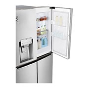 LG 638L Door in Door French Door (Noble Steel), Energiklasse F, Vand-/isdispenser med vandtilkobling, Smart Diagnosis™ med Wi-Fi, GMJ945NS9F