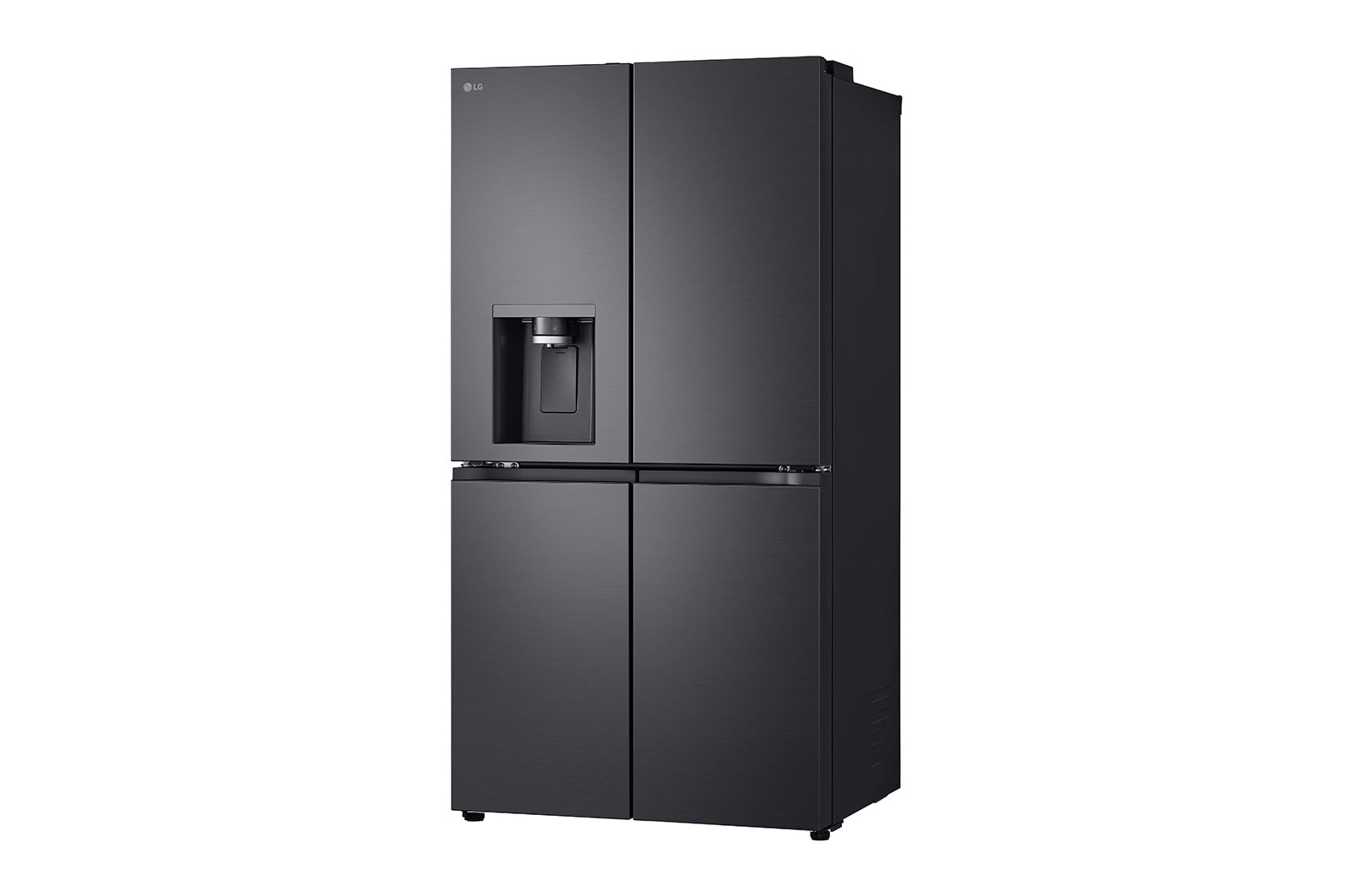 LG 641L French Door Side-by-Side  (Essence Black) - Energiklasse E, Vann/isdispenser med vanntilkobling, Smart Diagnosis™ med Wi-Fi, GML960EVBE