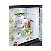 LG 641L French Door Side-by-Side  (Essence Black) - Energiklasse E, Vann/isdispenser med vanntilkobling, Smart Diagnosis™ med Wi-Fi, GML960EVBE