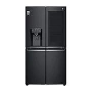 LG 638L InstaView Door in Door French Door (Matte Black) - Energiklasse F, Vand-/isdispenser med vandtilkobling og Smart Diagnosis™ med Wi-Fi, GMX945MC9F
