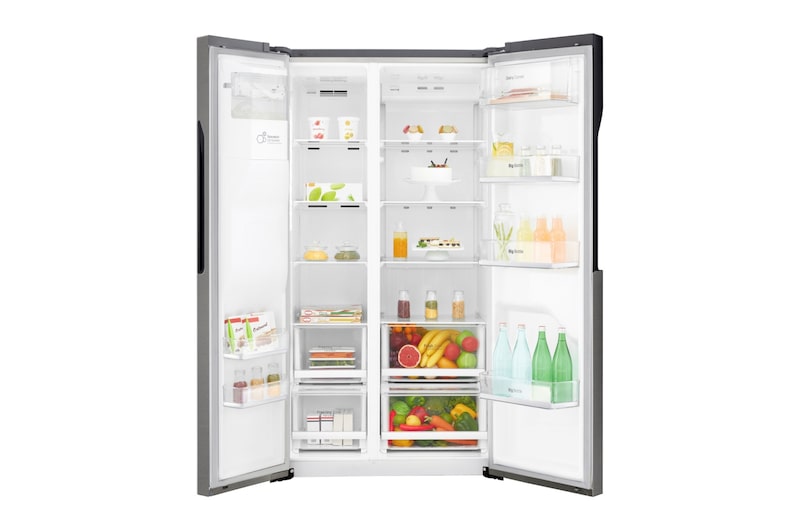 LG 626L Side by Side (Mørkegrå) - Energiklasse F og Smart Diagnosis™ med Wi-Fi, GSB360BASZ