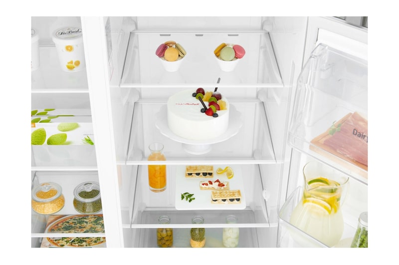 LG 626L Side by Side (Mørkegrå) - Energiklasse F og Smart Diagnosis™ med Wi-Fi, GSB360BASZ