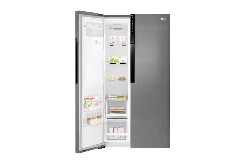 LG 626L Side by Side (Mørkegrå) - Energiklasse F og Smart Diagnosis™ med Wi-Fi, GSB360BASZ