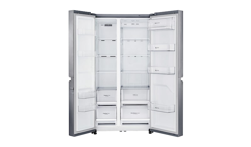 LG 642L Side by Side (Shiny Steel) - Energiklasse F og Smart Diagnosis™ med Wi-Fi, GSB760PZXV