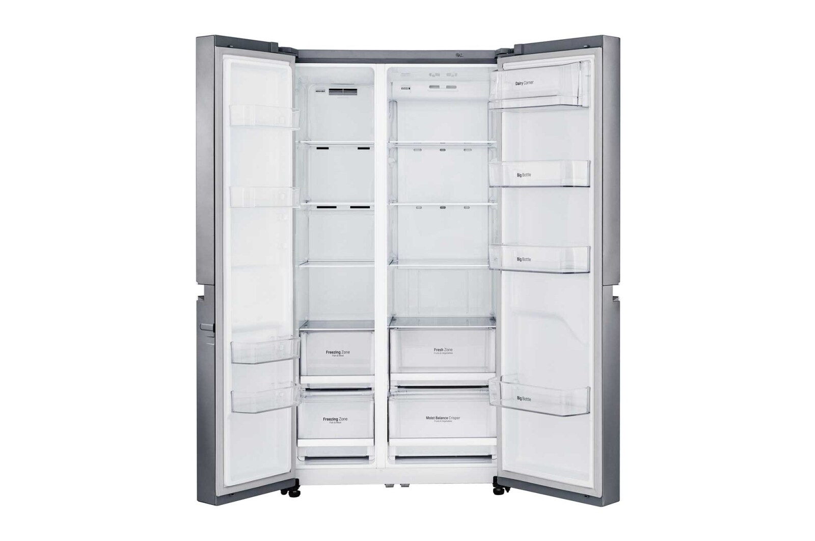 LG 642L Side by Side (Shiny Steel) - Energiklasse F og Smart Diagnosis™ med Wi-Fi, GSB760PZXZ