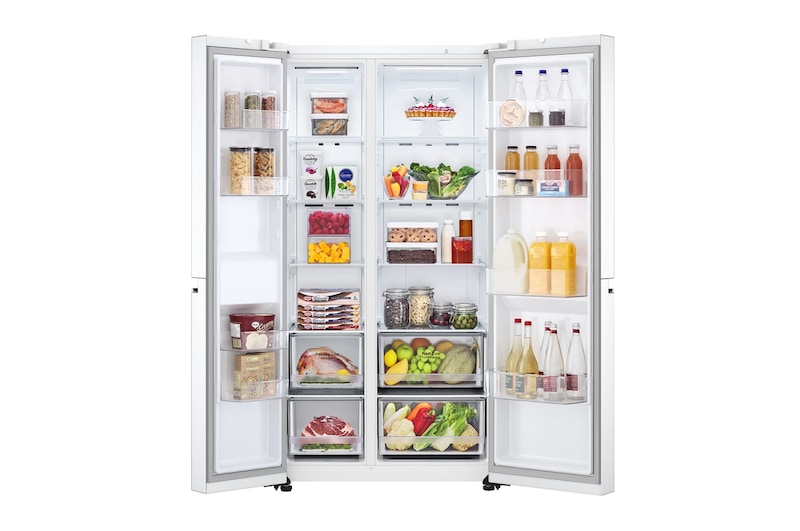 LG 662L Side by Side (Hvid), Energiklasse E, Smart Diagnosis™, GSBC40SWPE