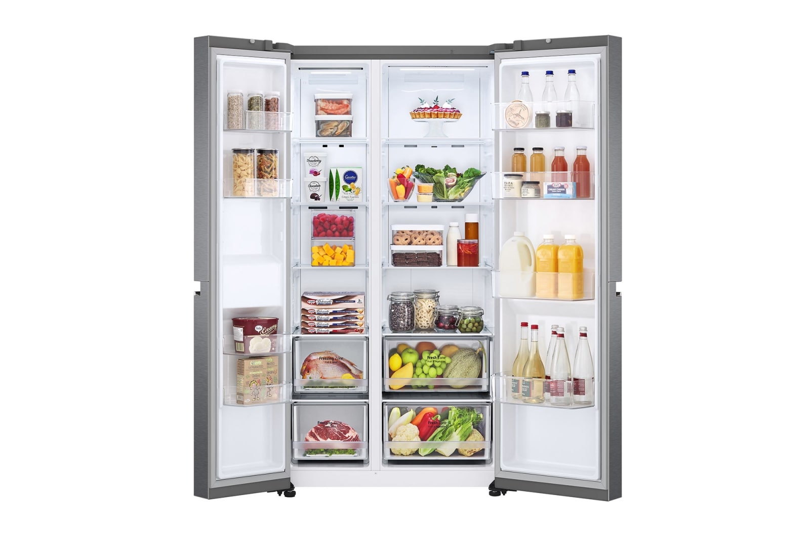 LG 655L Side by Side (Dark Graphite), Energiklasse F, Smart Diagnosis™, GSBV70DSTM