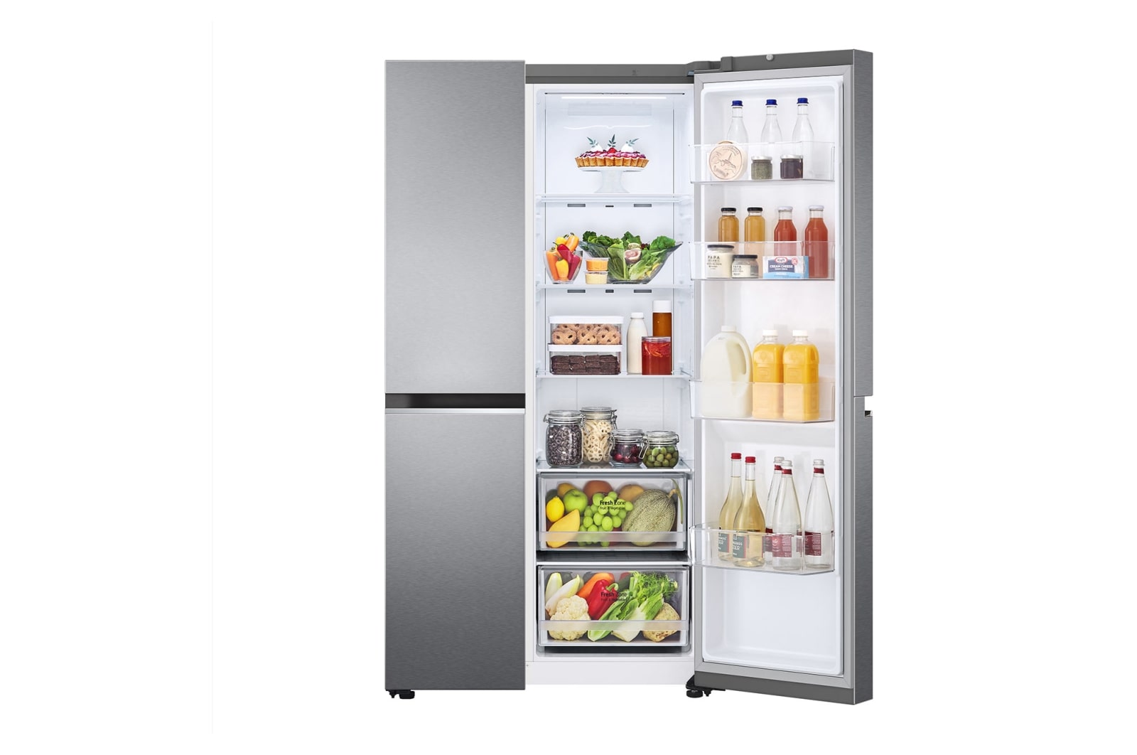 LG 655L Side by Side (Dark Graphite), Energiklasse F, Smart Diagnosis™, GSBV70DSTM