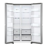 LG 662L Side by Side (Prime Silver), Energiklasse E , Smart Diagnosis™, GSBC40PYPE