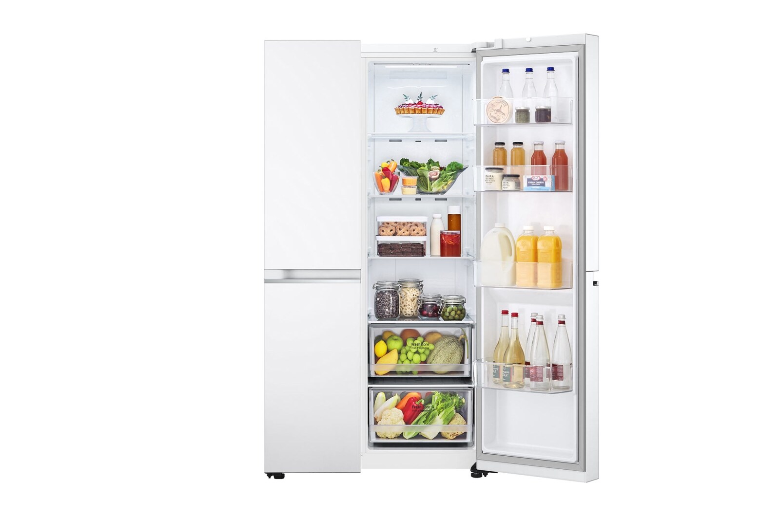 LG 655L Side by Side (Hvid), Energiklasse F, Smart Diagnosis™, GSBV70SWTM