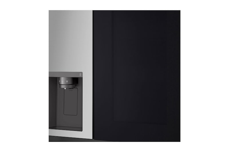 LG 635L InstaView™ Side by Side (Prime Silver), Energiklasse D, Vand-/isdispenser med vandtilkobling, Smart Diagnosis™ med Wi-Fi, GSGV80PYLD
