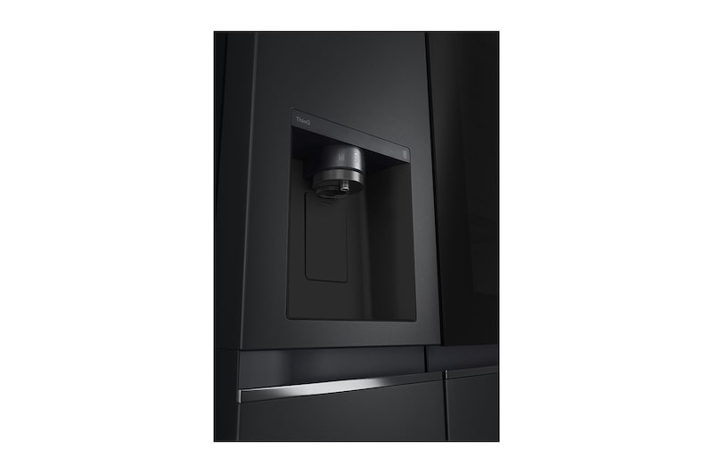 LG 635L InstaView™ Side by Side (Essence Matte Black), Energiklasse D, Vand-/isdispenser uden vandtilkobling, Smart Diagnosis™ med Wi-Fi, GSGV81EPLD
