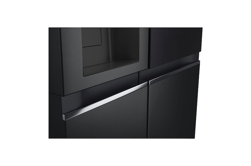 LG 635L InstaView™ Side by Side (Essence Matte Black), Energiklasse D, Vand-/isdispenser uden vandtilkobling, Smart Diagnosis™ med Wi-Fi, GSGV81EPLD