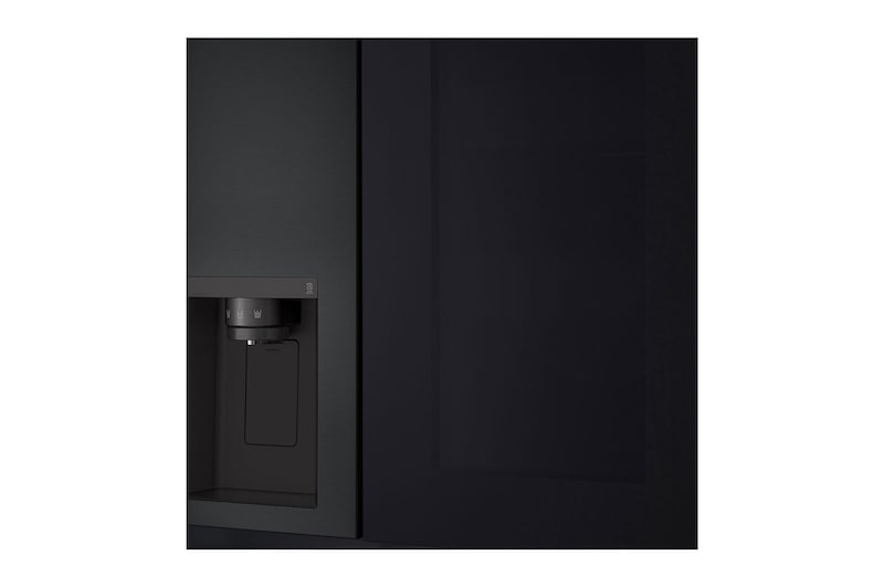LG 635L InstaView™ Side by Side (Essence Matte Black), Energiklasse D, Vand-/isdispenser uden vandtilkobling, Smart Diagnosis™ med Wi-Fi, GSGV81EPLD