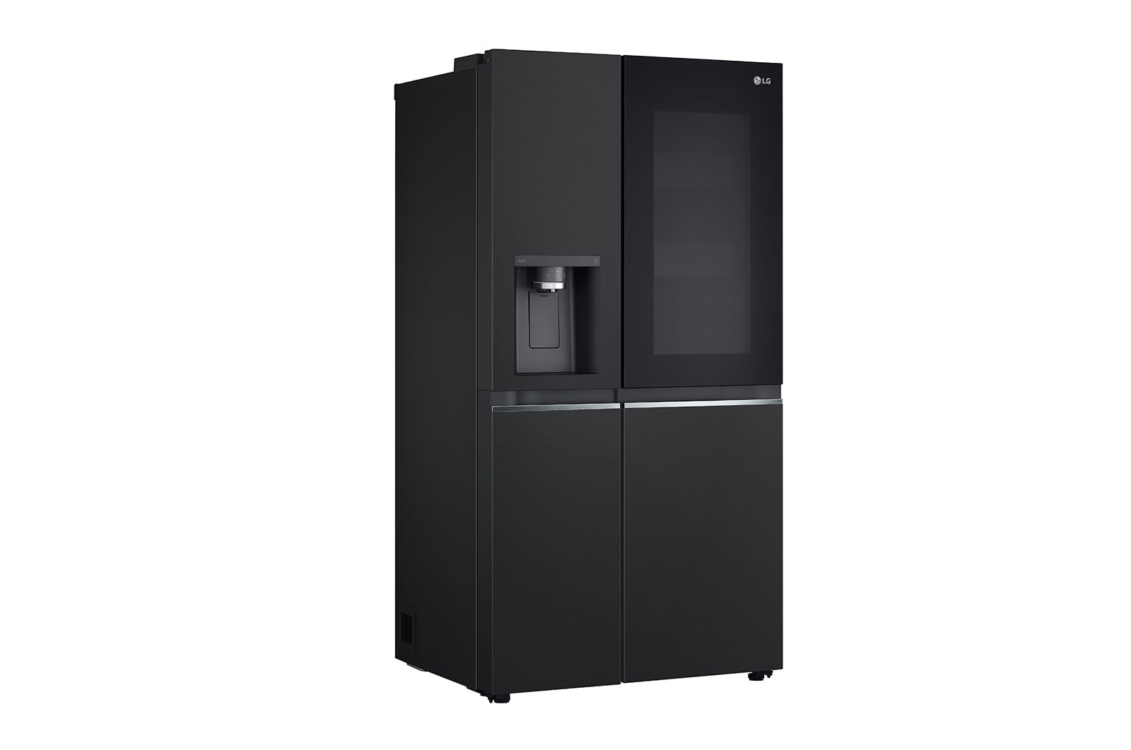 LG 635L InstaView™ Side by Side (Essence Matte Black), Energiklasse D, Vand-/isdispenser uden vandtilkobling, Smart Diagnosis™ med Wi-Fi, GSGV81EPLD