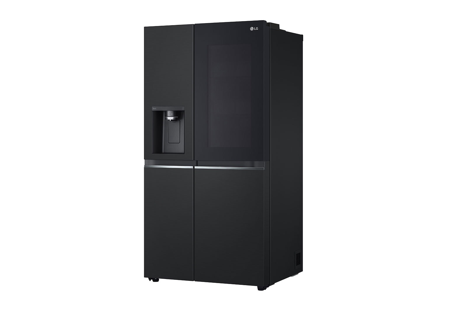 LG 635L InstaView™ Side by Side (Essence Matte Black), Energiklasse D, Vand-/isdispenser uden vandtilkobling, Smart Diagnosis™ med Wi-Fi, GSGV81EPLD