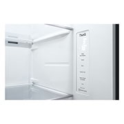 LG 635L InstaView™ Side by Side (Essence Matte Black), Energiklasse D, Vand-/isdispenser uden vandtilkobling, Smart Diagnosis™ med Wi-Fi, GSGV81EPLD