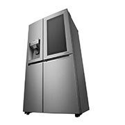 LG 625L InstaView Door in Door™ Side by Side (Shiny Steel) - Energiklasse F, Vand-/isdispenser med vandtilkobling og Smart Diagnosis™ med Wi-Fi, GSI960PZAZ