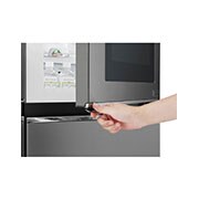 LG 625L InstaView Door in Door™ Side by Side (Shiny Steel) - Energiklasse F, Vand-/isdispenser med vandtilkobling og Smart Diagnosis™ med Wi-Fi, GSI960PZAZ