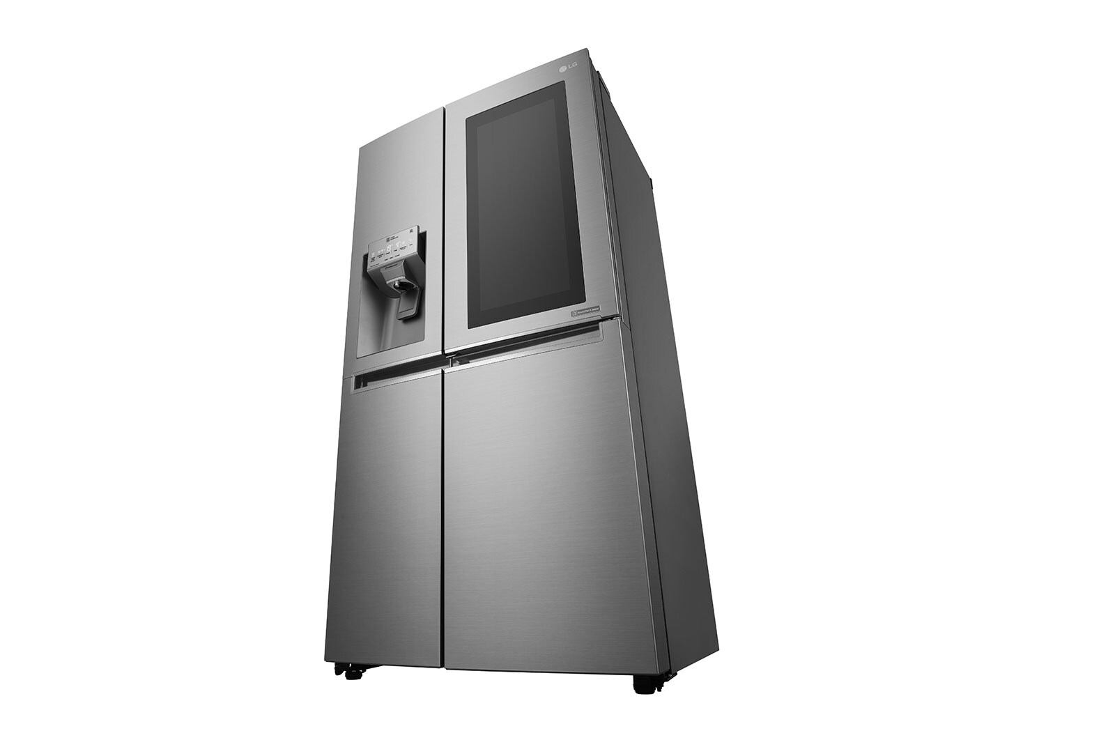 LG 625L InstaView Door in Door™ Side by Side (Shiny Steel) - Energiklasse F, Vand-/isdispenser med vandtilkobling og Smart Diagnosis™ med Wi-Fi, GSI960PZAZ