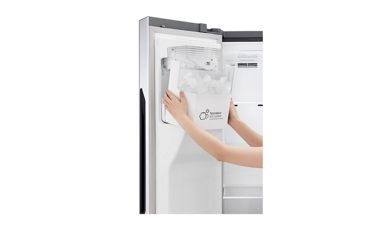 LG 606L Door in Door™ Side by Side (Shiny Steel) - Energiklasse F, Vand-/isdispenser med vandtilkobling, Smart Diagnosis™, GSJ560PZXV