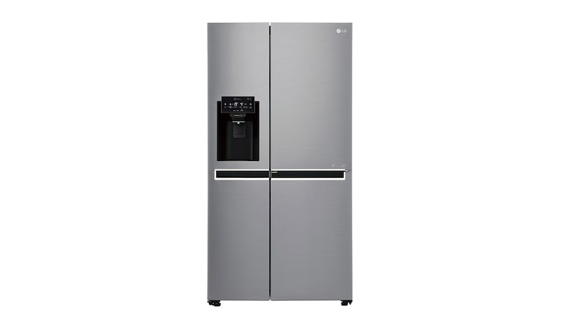 LG 625L Side by Side (Shiny Steel) Energiklasse F, Vand-/isdispenser med vandtilkobling, Smart Diagnosis™ med Wi-Fi, GSJ760PZXV