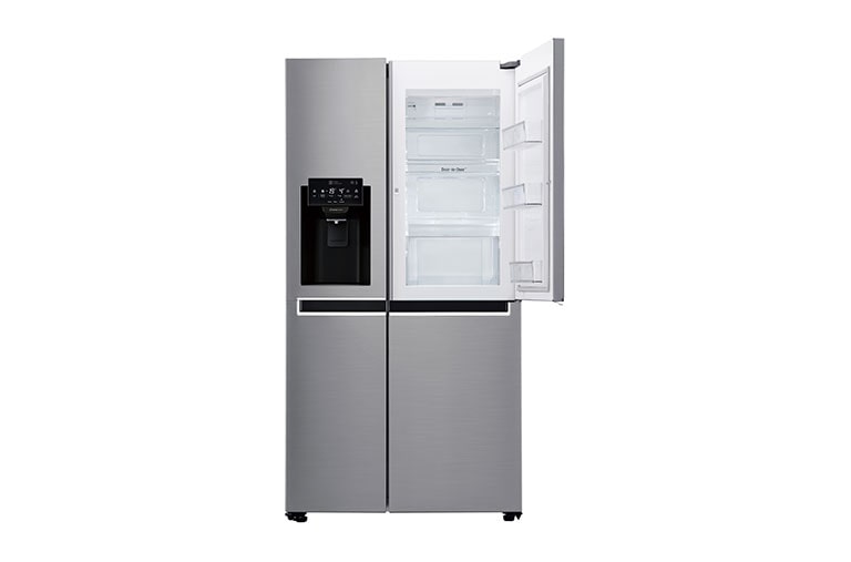 LG 625L Side by Side (Shiny Steel) Energiklasse F, Vand-/isdispenser med vandtilkobling, Smart Diagnosis™ med Wi-Fi, GSJ760PZXV