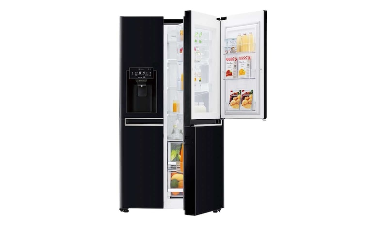LG 625L Side by Side (Black) Energiklasse F, Vand-/isdispenser med vandtilkobling, Smart Diagnosis™ med Wi-Fi, GSJ760WBXV
