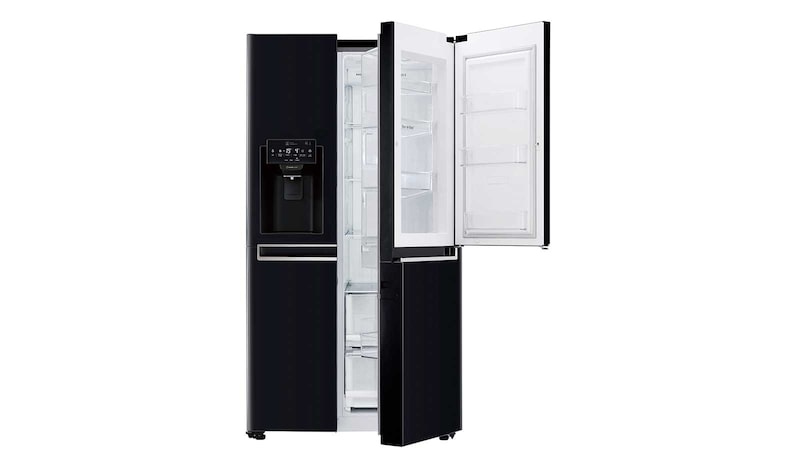 LG 625L Side by Side (Black) Energiklasse F, Vand-/isdispenser med vandtilkobling, Smart Diagnosis™ med Wi-Fi, GSJ760WBXV