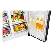 LG 625L Side by Side (Matte Black) - Energiklasse F, Vand-/isdispenser uden vandtilkobling, Smart Diagnosis™ med Wi-Fi, GSJ761MCUZ