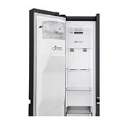 LG 625L Side by Side (Matte Black) - Energiklasse F, Vand-/isdispenser uden vandtilkobling, Smart Diagnosis™ med Wi-Fi, GSJ761MCUZ