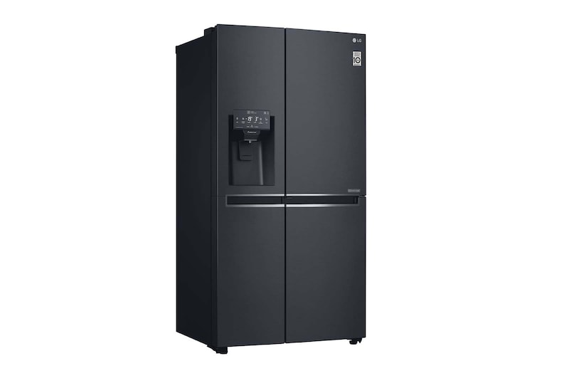 LG 625L Side by Side (Matte Black) - Energiklasse F, Vand-/isdispenser uden vandtilkobling, Smart Diagnosis™ med Wi-Fi, GSJ761MCUZ