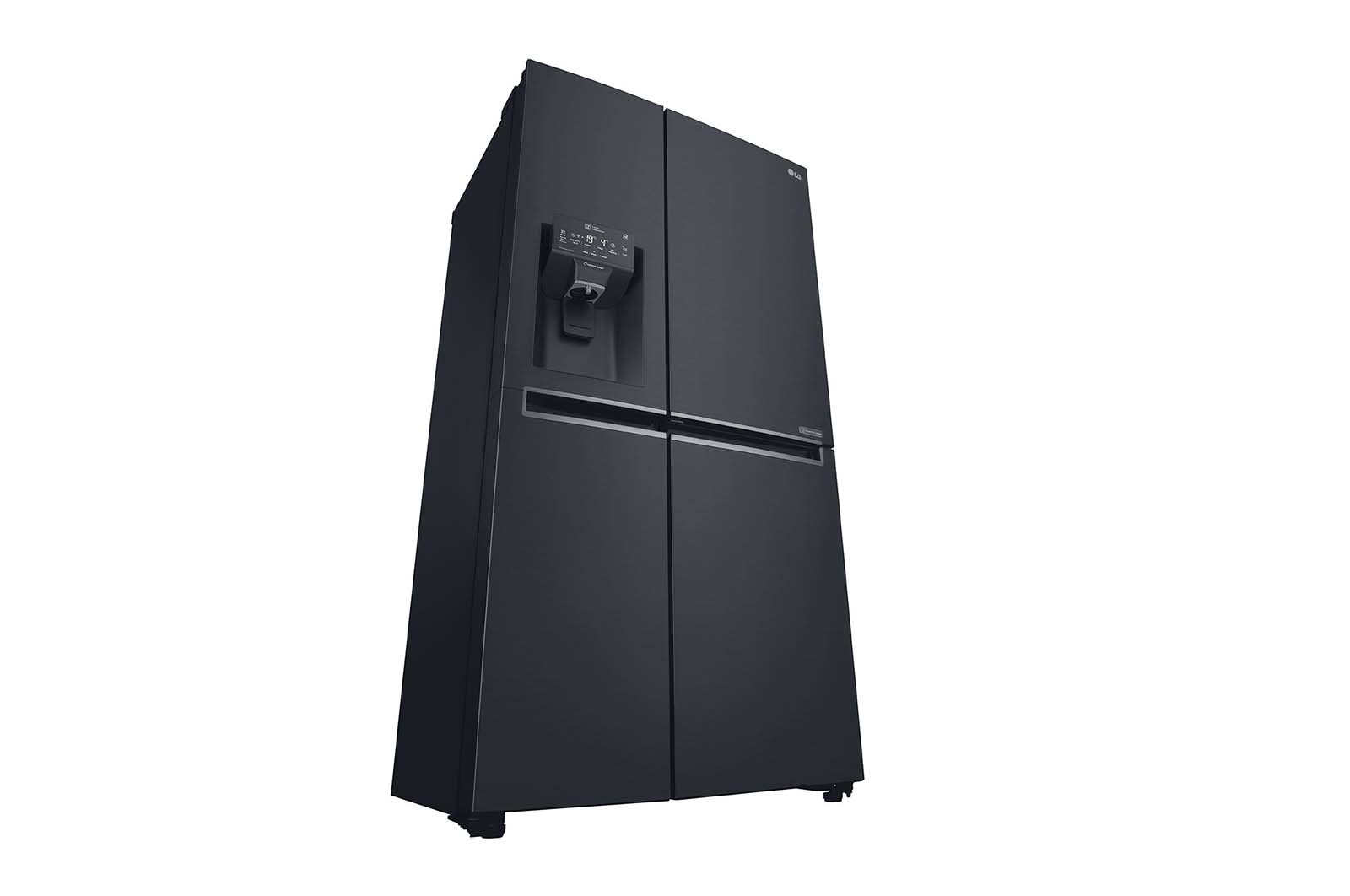 LG 625L Side by Side (Matte Black) - Energiklasse F, Vand-/isdispenser uden vandtilkobling, Smart Diagnosis™ med Wi-Fi, GSJ761MCUZ