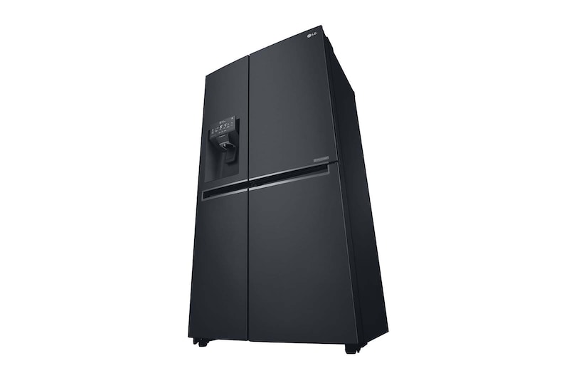 LG 625L Side by Side (Matte Black) - Energiklasse F, Vand-/isdispenser uden vandtilkobling, Smart Diagnosis™ med Wi-Fi, GSJ761MCUZ