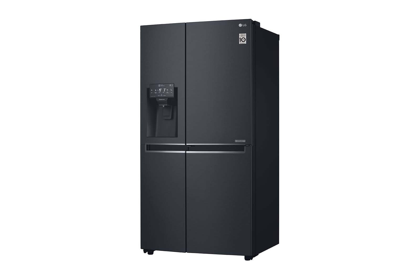 LG 625L Side by Side (Matte Black) - Energiklasse F, Vand-/isdispenser uden vandtilkobling, Smart Diagnosis™ med Wi-Fi, GSJ761MCUZ
