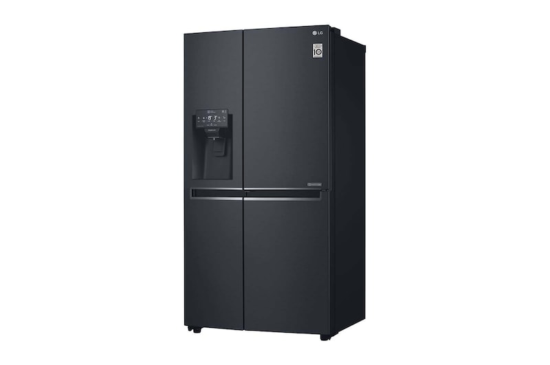 LG 625L Side by Side (Matte Black) - Energiklasse F, Vand-/isdispenser uden vandtilkobling, Smart Diagnosis™ med Wi-Fi, GSJ761MCUZ