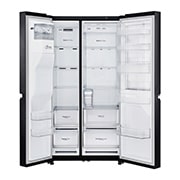 LG 625L Side by Side (Matte Black) - Energiklasse F, Vand-/isdispenser uden vandtilkobling, Smart Diagnosis™ med Wi-Fi, GSJ761MCZZ