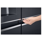 LG 625L Side by Side (Matte Black) - Energiklasse F, Vand-/isdispenser uden vandtilkobling, Smart Diagnosis™ med Wi-Fi, GSJ761MCZZ