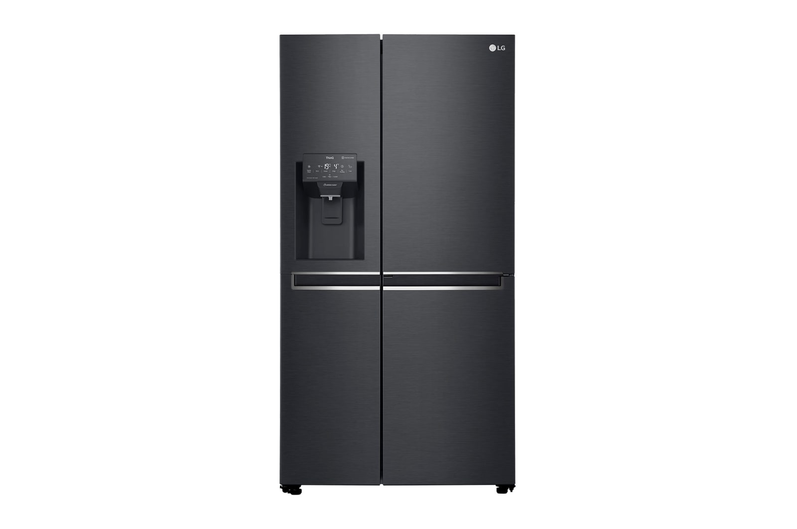LG 625L Side by Side (Matte Black) - Energiklasse F, Vand-/isdispenser uden vandtilkobling, Smart Diagnosis™ med Wi-Fi, GSJ761MCZZ