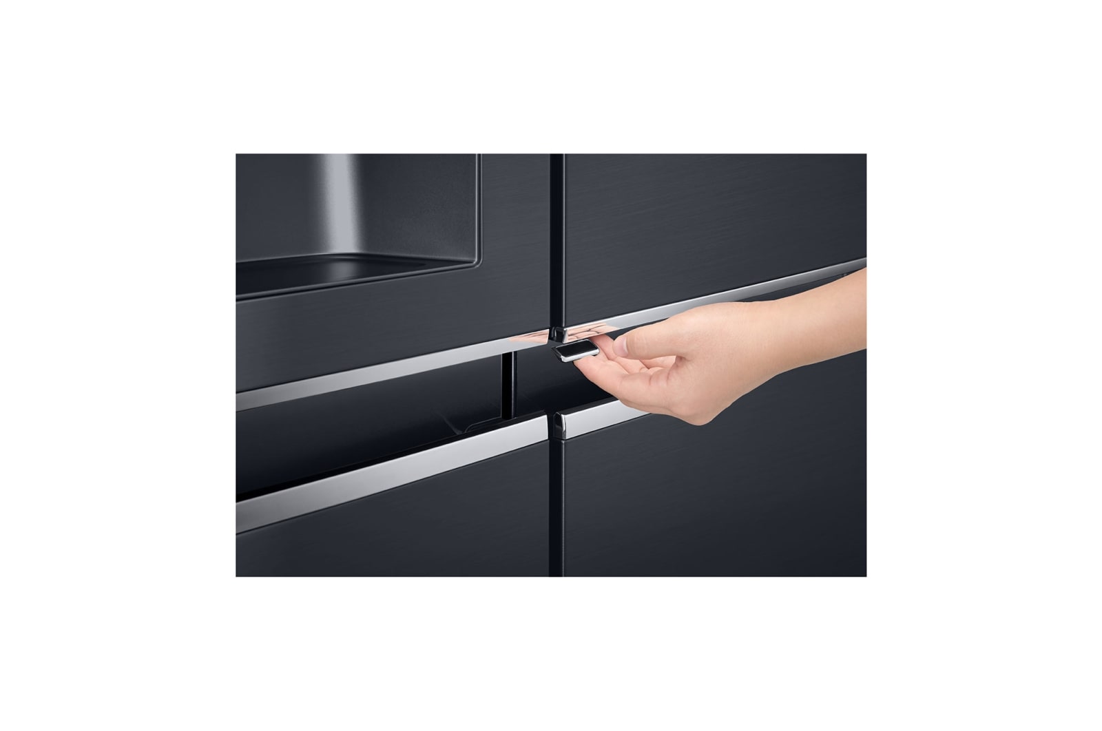 LG 625L Side by Side (Matte Black) - Energiklasse F, Vand-/isdispenser uden vandtilkobling, Smart Diagnosis™ med Wi-Fi, GSJ761MCZZ
