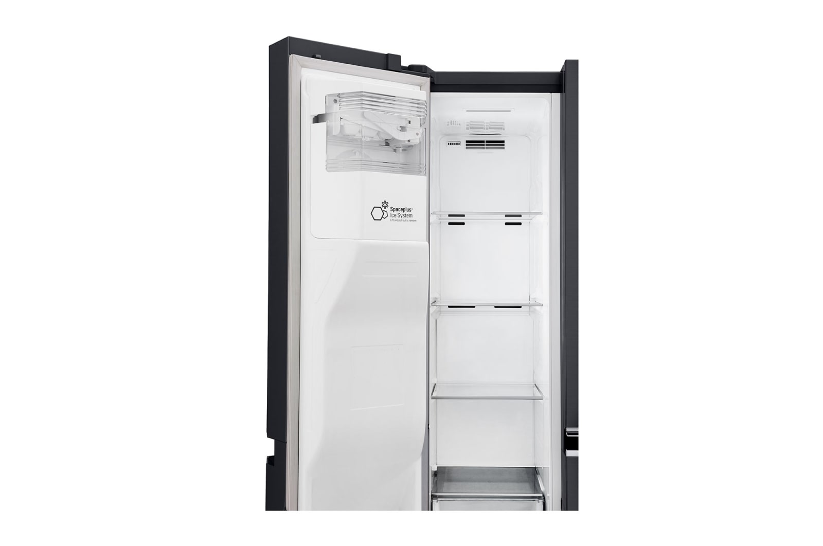 LG 625L Side by Side (Matte Black) - Energiklasse F, Vand-/isdispenser uden vandtilkobling, Smart Diagnosis™ med Wi-Fi, GSJ761MCZZ